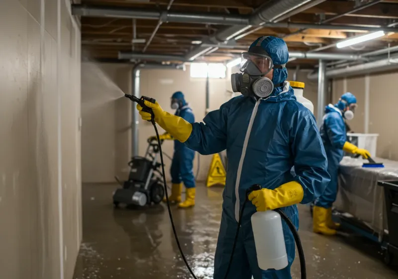 Basement Sanitization and Antimicrobial Treatment process in South Henderson, NC